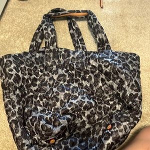 Black & Silver Leopard MZ Medium Metro Tote